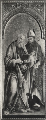 Anonimo — Frediani Vincenzo di Antonio - sec. XV - San Giovanni Evangelista e san Giusto — particolare